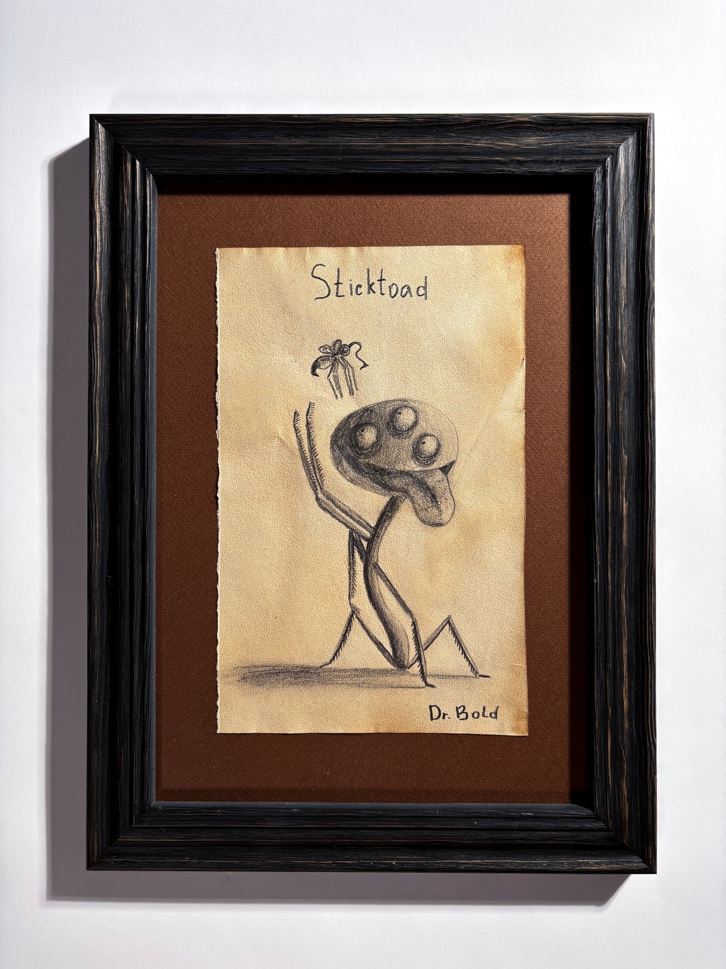 "Sticktoad" — Framed Original Illustration