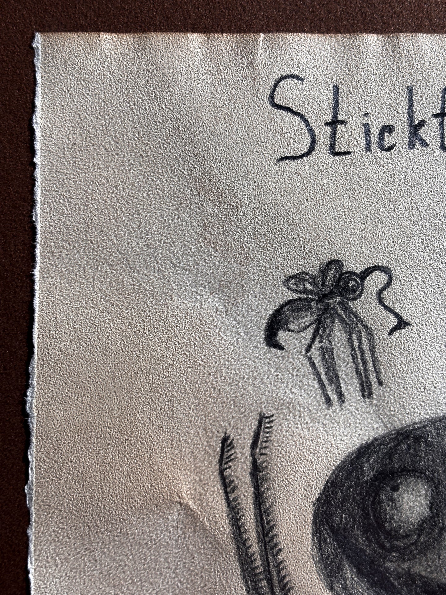 "Sticktoad" — Framed Original Illustration