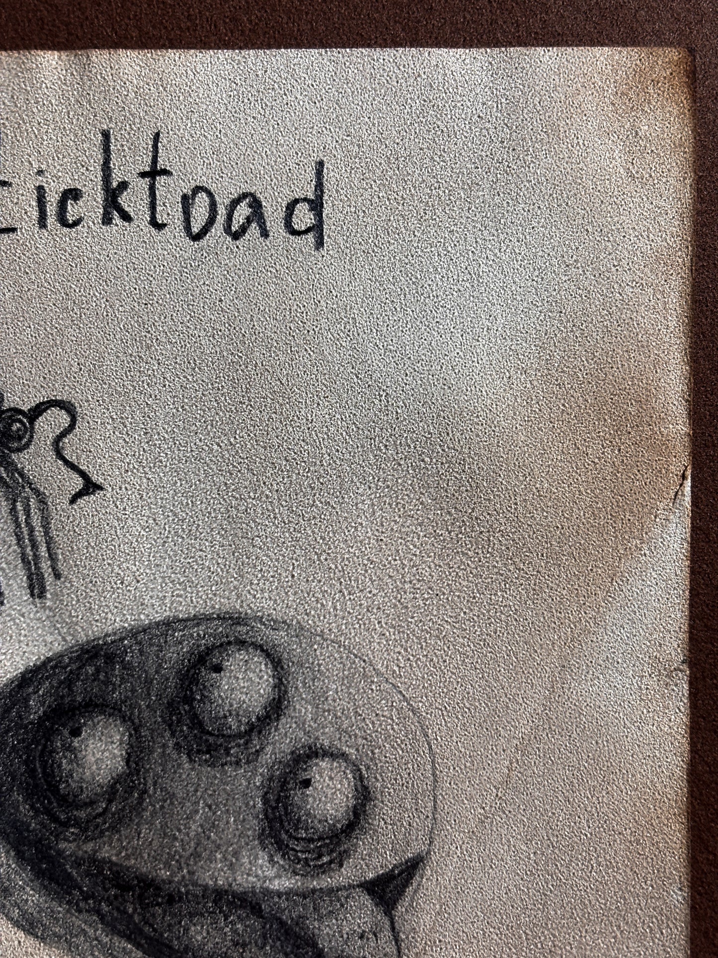 "Sticktoad" — Framed Original Illustration