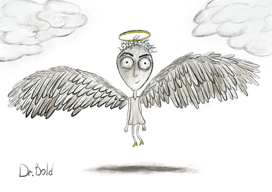 Tired Little Angel - Postcard